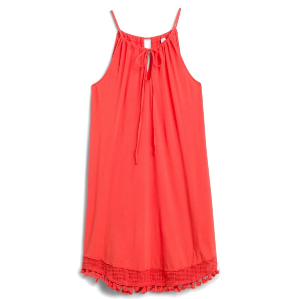 MICHAEL STARS
Karla Tassel Detail Knit Halter Dress: L